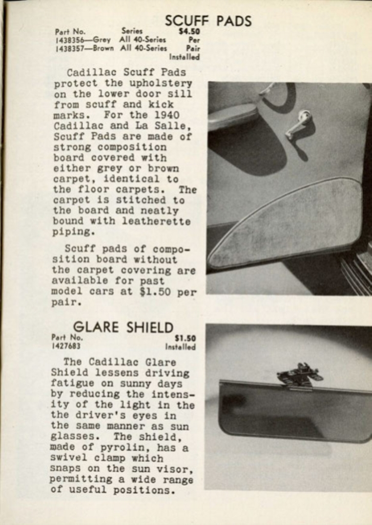 1940 Cadillac LaSalle Accessories Brochure Page 40
